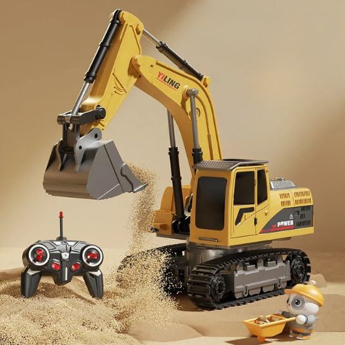 voiture-télécommandée-enfant-chantier-pailleteuse