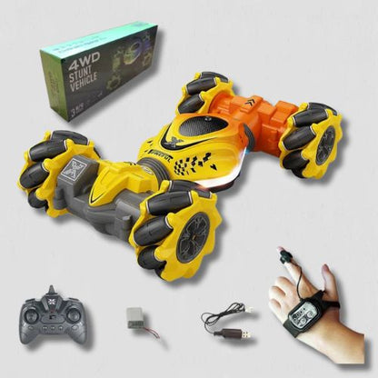 voiture-télécommandée-enfant-orange-jaune