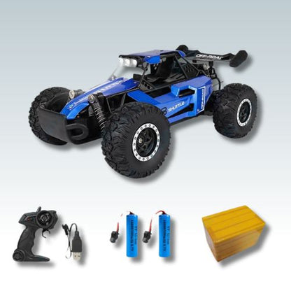 voiture-télécommande-enfant-plastique-bleu